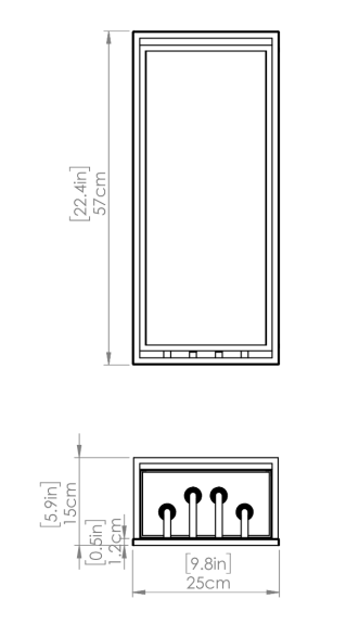 DVI LIGHTING BLACKSTONE 4 LT OUTDOOR SCONCE DVP32373BR+BK-SDY