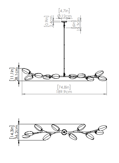 DVI LIGHTING JAVELIN 10 LT LINEAR EBONY DVP33204EB-ICE