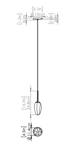 DVI LIGHTING JAVELIN MINI-PENDANT EBONY DVP33221EB-ICE
