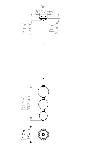 DVI LIGHTING GLIMMER LED PENDANT EBONY DVP34910EB-PUC