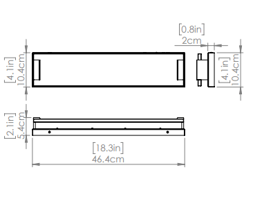 DVI LIGHTING TORRANCE 18.5" VANITY EBONY LED DVP35322EB-AFA