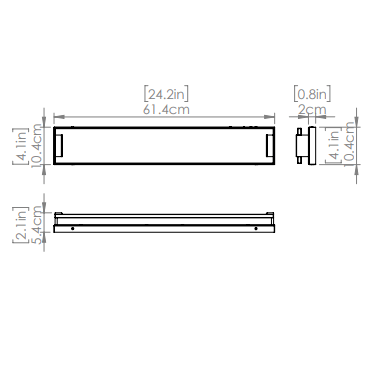 DVI LIGHTING TORRANCE 24.25" VANITY BRASS LED DVP35343BR-AFA