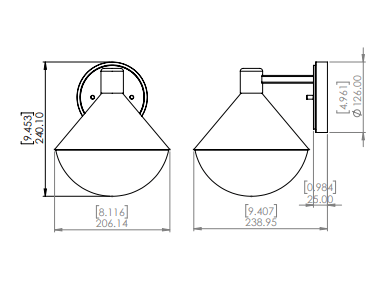 DVI LIGHTING AGAWA 8.25" OUTDOOR SCONCE DVP36172BK-OP