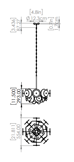 DVI LIGHTING CAROUSEL 6 LT PENDANT EBONY DVP36505EB-MS