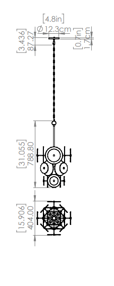 DVI LIGHTING CAROUSEL 8 LT PENDANT EBONY DVP36520EB-MS