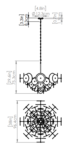 DVI LIGHTING CAROUSEL 6 LT CHANDELIER BRASS DVP36526BR-MS