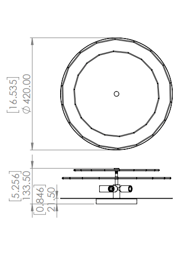 DVI LIGHTING CAROUSEL 6 LT FLUSH MOUNT BRASS DVP36538BR-MS
