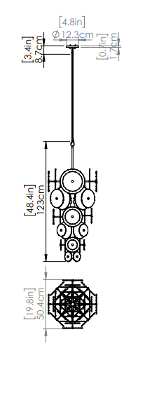 DVI LIGHTING CAROUSEL 12 LT FOYER BRASS DVP36548BR-MS