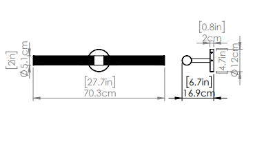 DVI LIGHTING BOUVIER 27.75" PICTURE LIGHT EBONY DVP36999EB