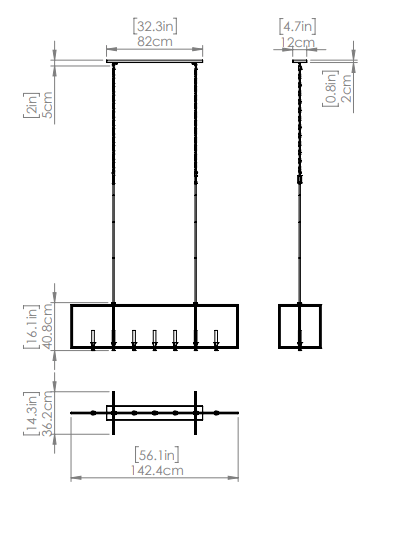 DVI LIGHTING CARISBROOKE 7 LT LINEAR BRASS DVP37104BR