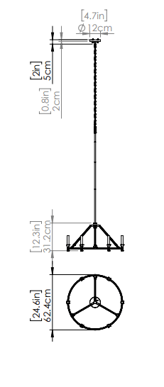 DVI LIGHTING CARISBROOKE 6 LT CHANDELIER EBONY DVP37126EB