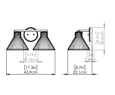 DVI LIGHTING DOREST 2 LIGHT VANITY BRASS DVP37222BR-RIO