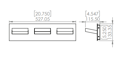 DVI LIGHTING PRECIPICE 3 LT VANITY LED EBONY DVP37593EB-AO