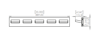 DVI LIGHTING PRECIPICE 5 LT VANITY LED CHROME DVP37595CH-AO