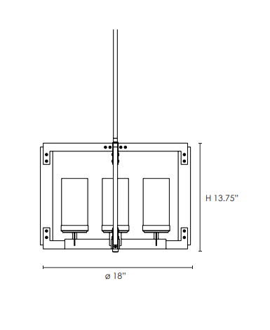 DVI LIGHTING OKANAGAN 4 LT PENDANT EBONY DVP38620EB+NW-CL