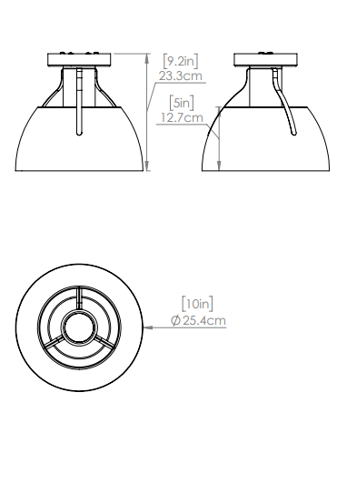 DVI LIGHTING ALCENON OUTDOOR FLUSH MOUNT DVP39570BK+SS