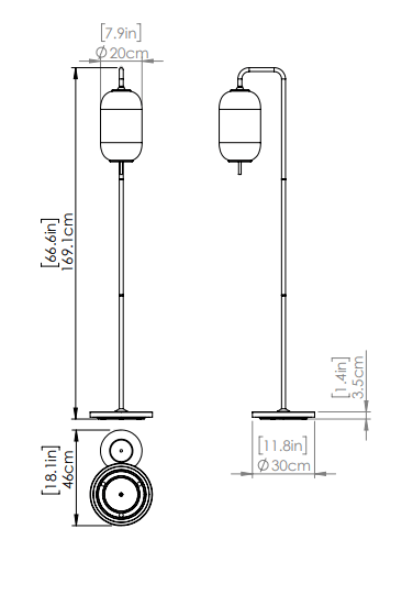 DVI LIGHTING MOUNT PEARL FLOOR LAMP BRASS DVP40016BR-RIO