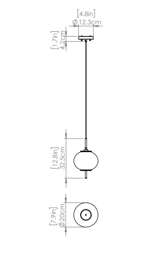 DVI LIGHTING MOUNT PEARL 12.75" MINI-PENDANT BRASS DVP40021BR-RIO