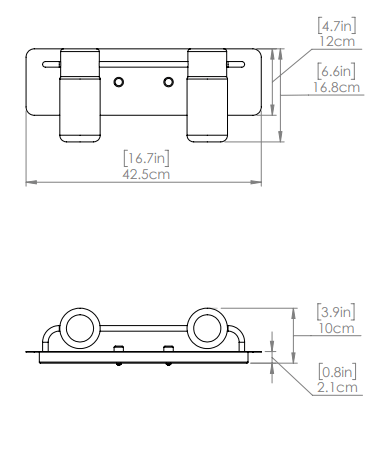 DVI LIGHTING TUXEDO 2 LT VANITY EBONY DVP40722EB+CH-OP