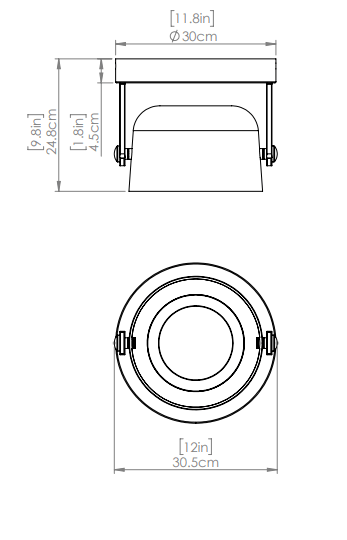 DVI LIGHTING TUQUE SEMI-FLUSH MOUNT LED GRAPHITE DVP40911GR