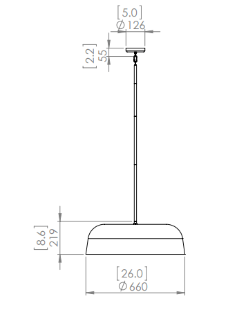 DVI LIGHTING TUQUE 26" PENDANT LED GRAPHITE DVP40924GR
