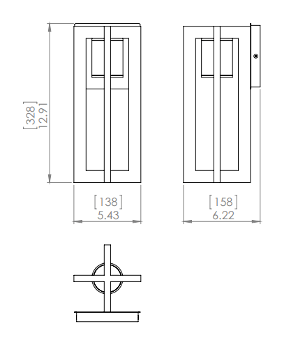 DVI LIGHTING ASTRID OUTDOOR 12.75" SCONCE DVP42770BK