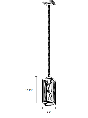 DVI LIGHTING COUNTRY FAIR PENDANT BLACK DVP43375BK-CL