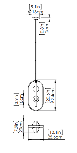 DVI LIGHTING ATWOOD 2 LT PENDANT BRASS DVP45019BR-OP