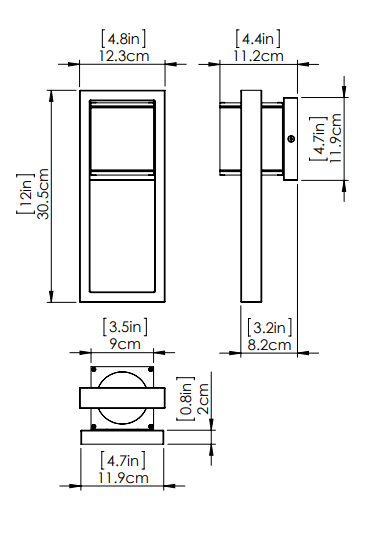 DVI LIGHTING KITSILANO OUTDOOR SCONCE DVP45871BK