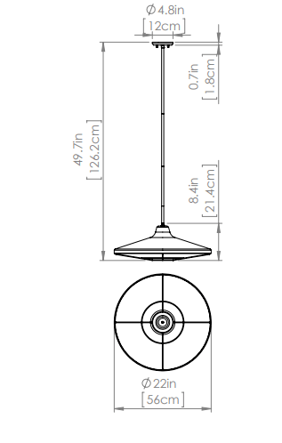 DVI LIGHTING SOMERSET OUTDOOR 22" PENDANT DVP45924BK