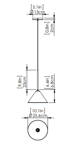 DVI LIGHTING LILY 10" MINI-PENDANT BRASS DVP46110MW+BR
