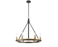 DVI LIGHTING ALETHEIA HYBRID LED 6 LT CHANDELIER BRASS DVP46326BR+GR-CCT