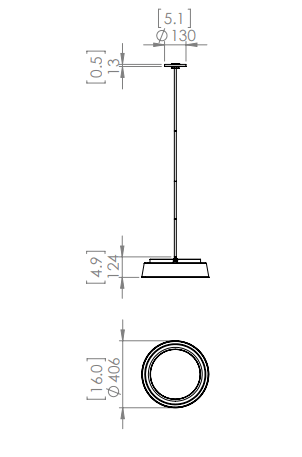 DVI LIGHTING TRIPTYCH 16" DUAL MOUNT LED GRAPHITE DVP46708GR-CL