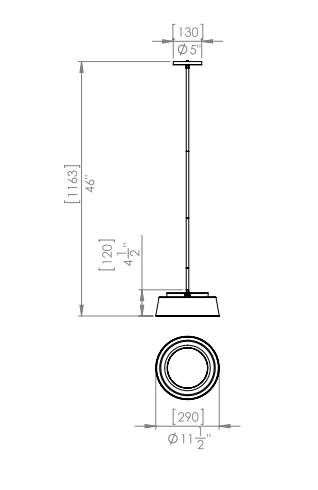 DVI LIGHTING TRIPTYCH 11.5" DUAL MOUNT LED GRAPHITE DVP46720GR-CL