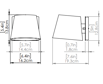 DVI LIGHTING DRUMLINE 6.5" OUTDOOR SCONCE LED DVP47771BK