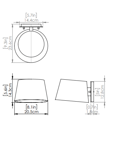 DVI LIGHTING DRUMLINE 8" OUTDOOR SCONCE LED DVP47772BK