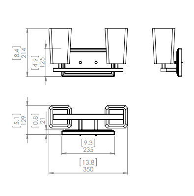 DVI LIGHTING RIVERSIDE 2 LT VANITY EBONY DVP47922EB-SSOP