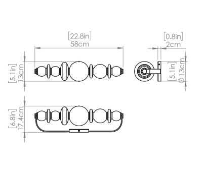 DVI LIGHTING CORSAIR VANITY LED BRASS DVP48143BR-TO