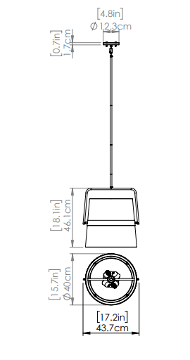DVI LIGHTING BON ECHO 4 LT PENDANT BRASS DVP48420BR-SW