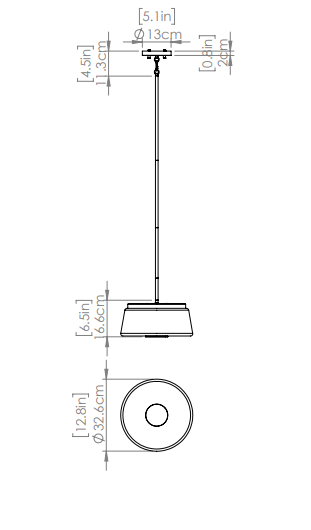 DVI LIGHTING ROBSON HALL 13" PENDANT BRASS DVP48520BR-TO