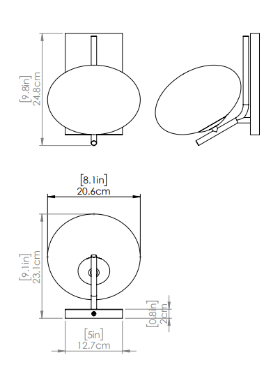 DVI LIGHTING VALOUR ROAD SCONCE EBONY DVP49001EB-OP