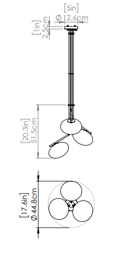 DVI LIGHTING VALOUR ROAD 17.5 LT PENDANT EBONY DVP49053EB-OP