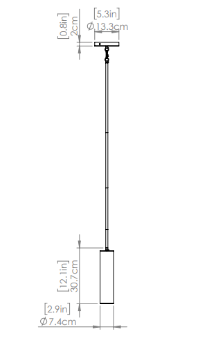 DVI LIGHTING GIMLI 3" MINI PENDANT DVP49119MW+BK