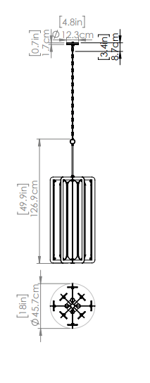 DVI LIGHTING JASPER 18" FOYER EBONY DVP49749EB-GFA