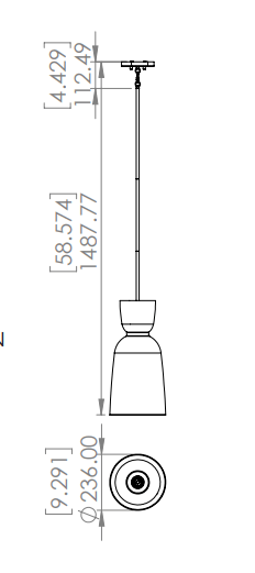 DVI LIGHTING CHALICE MINI-PENDANT EBONY DVP49810EB-MS
