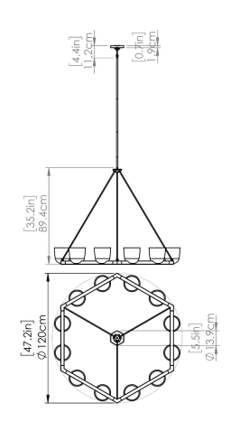 DVI LIGHTING CHALICE 12 LT CHANDELIER EBONY DVP49826EB-MS