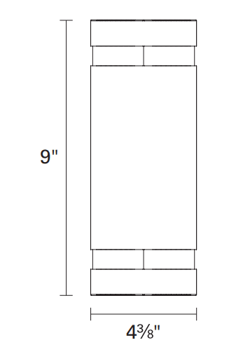 DVI LIGHTING SUMMERSIDE 10.5" OUTDOOR SCONCE BLACK DVP115005BK