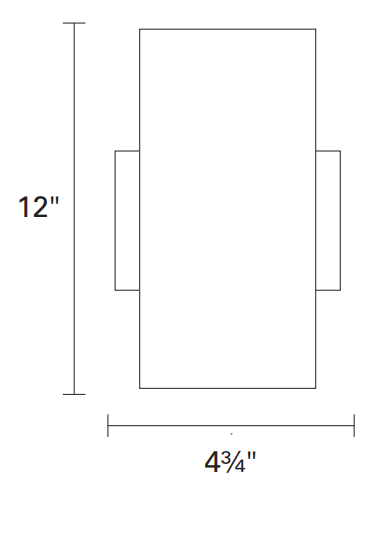 DVI LIGHTING SUMMERSIDE 12" OUTDOOR SCONCE BLACK DVP115017BK