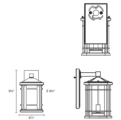 DVI LIGHTING CARDIFF OUTDOOR SCONCE DVP142000BK-SSD
