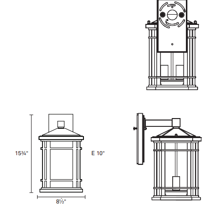 DVI LIGHTING CARDIFF OUTDOOR SCONCE DVP142020BK-SSD